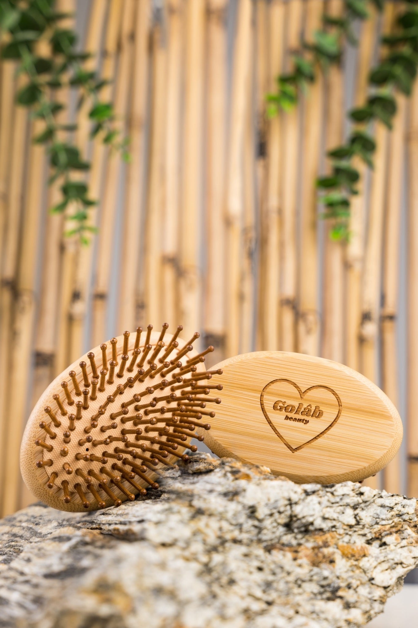 Organic bamboo scalp massager
